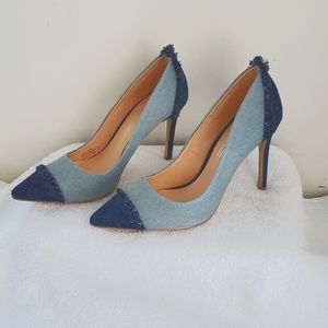 New! Never worn, Daya by Zendaya two tone heels. Size 6.5 color, blue.